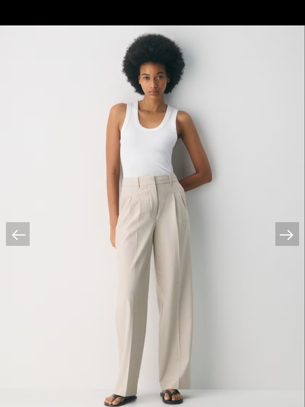 Aritzia the Effortless Wide-Leg Trousers Cruise linen Grey Beige 24'' Inseam